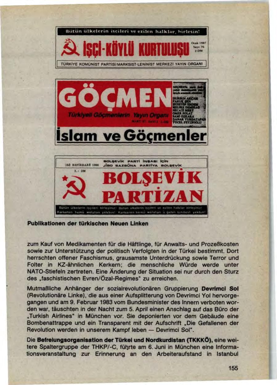 Seite 157 des Verfassungsschutzbericht 1987 Bayern
