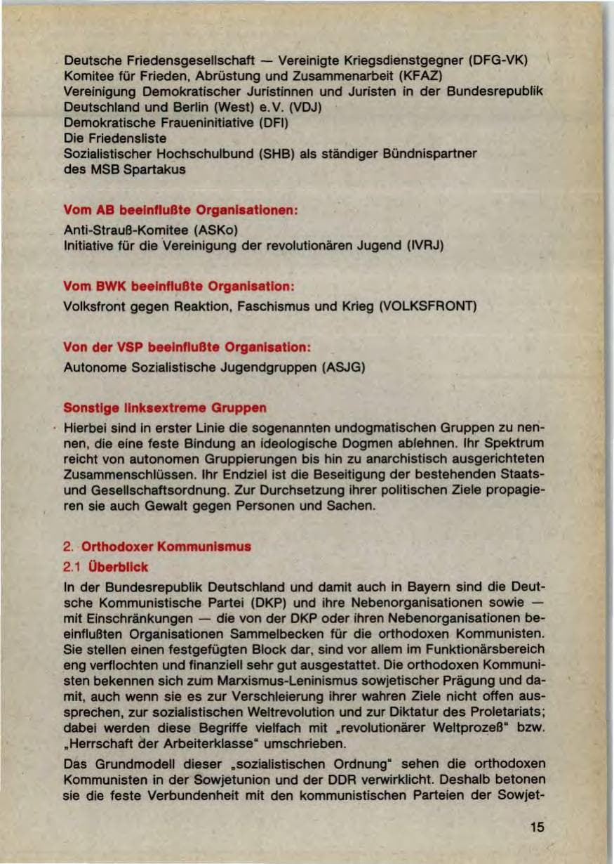 Seite 17 des Verfassungsschutzbericht 1987 Bayern