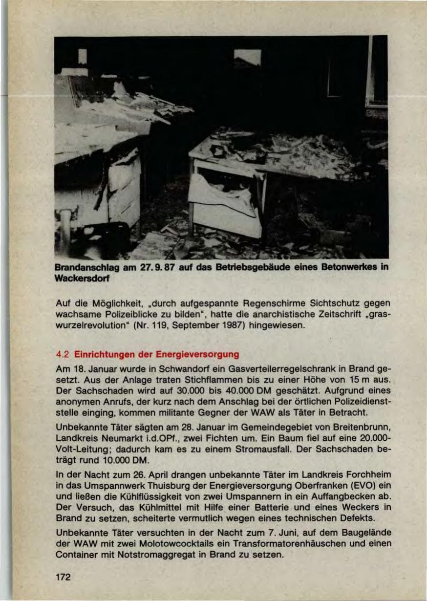 Seite 174 des Verfassungsschutzbericht 1987 Bayern