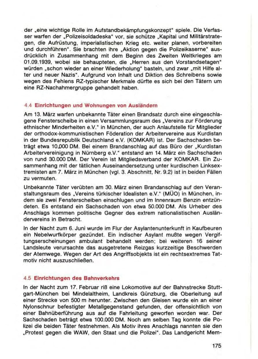Seite 177 des Verfassungsschutzbericht 1987 Bayern