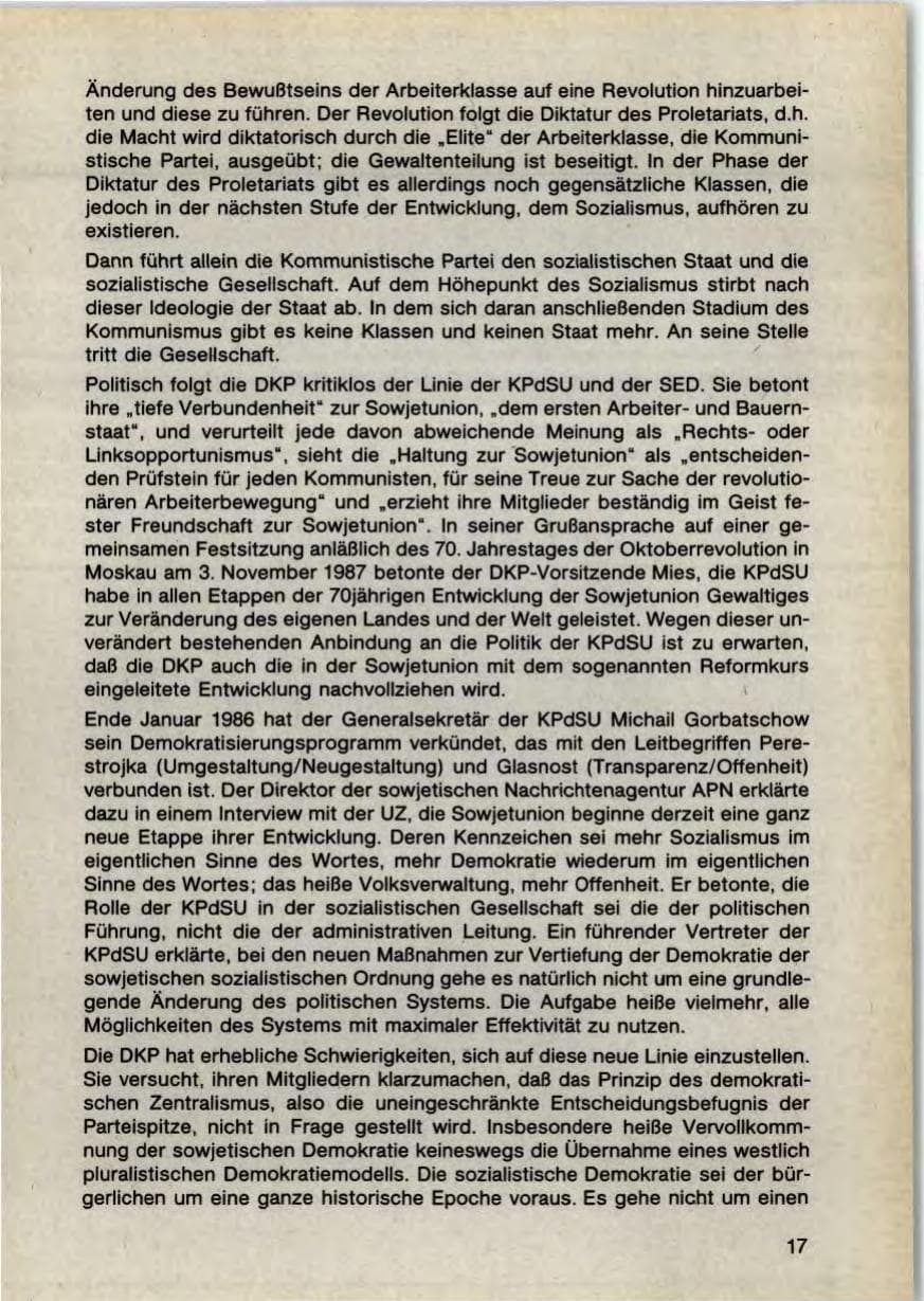 Seite 19 des Verfassungsschutzbericht 1987 Bayern