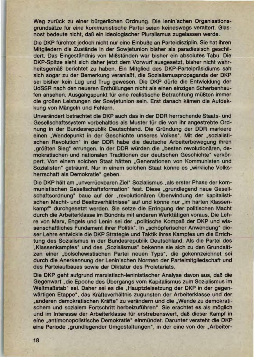 Seite 20 des Verfassungsschutzbericht 1987 Bayern