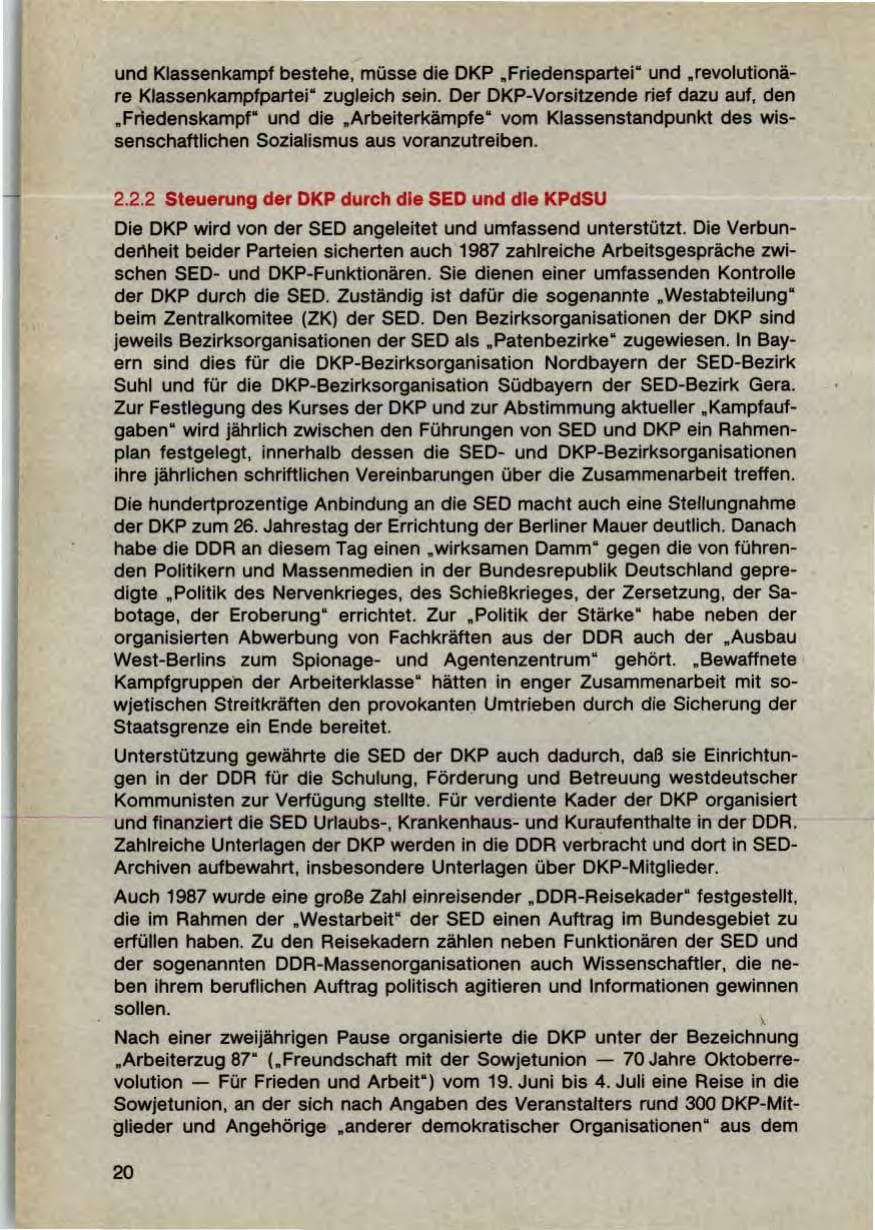Seite 22 des Verfassungsschutzbericht 1987 Bayern