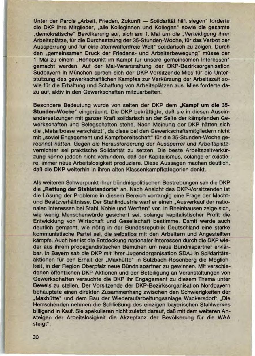 Seite 32 des Verfassungsschutzbericht 1987 Bayern