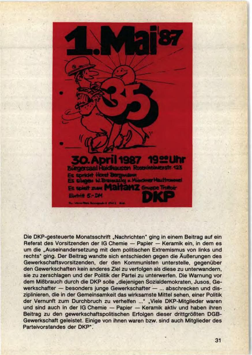 Seite 33 des Verfassungsschutzbericht 1987 Bayern