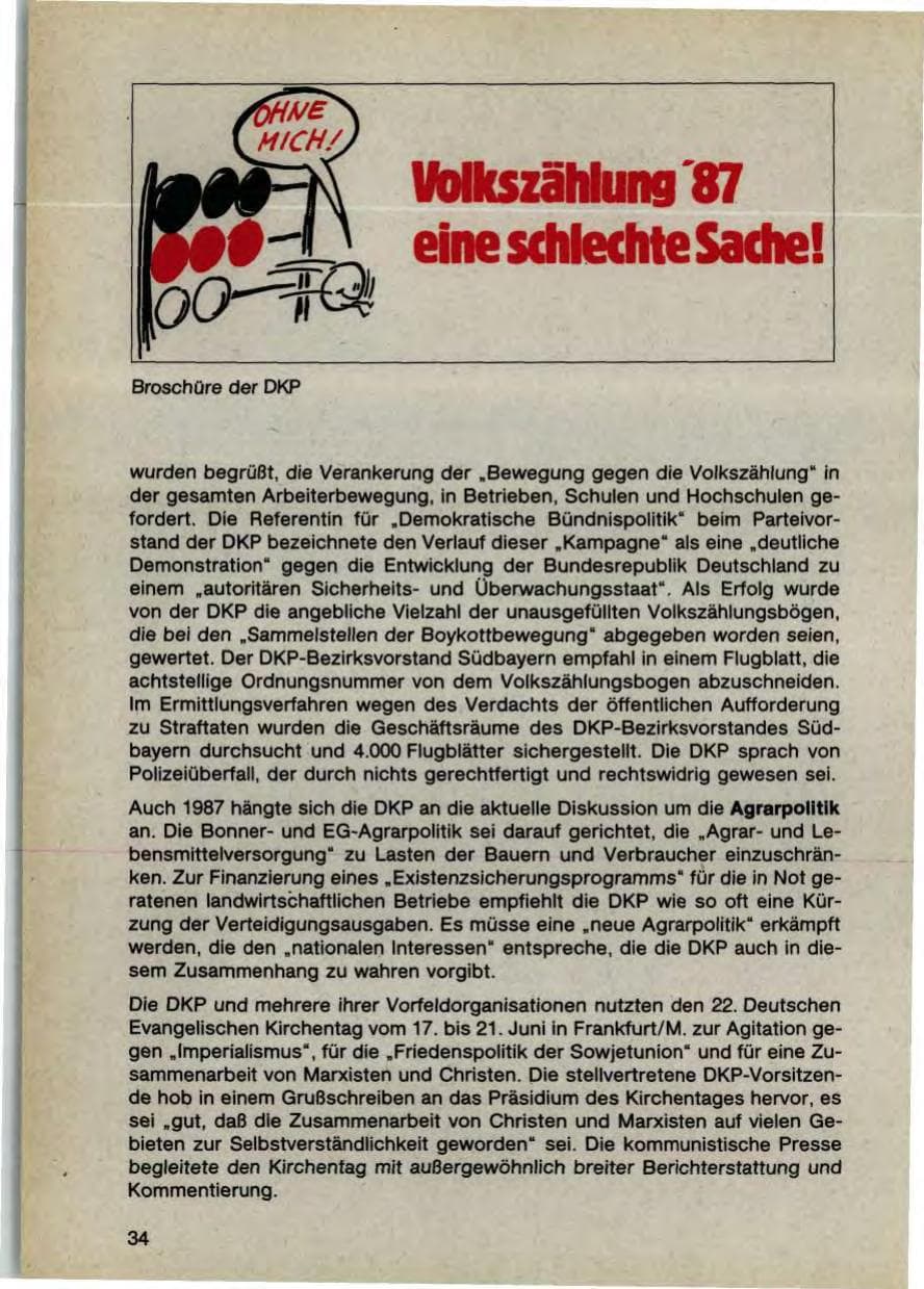 Seite 36 des Verfassungsschutzbericht 1987 Bayern