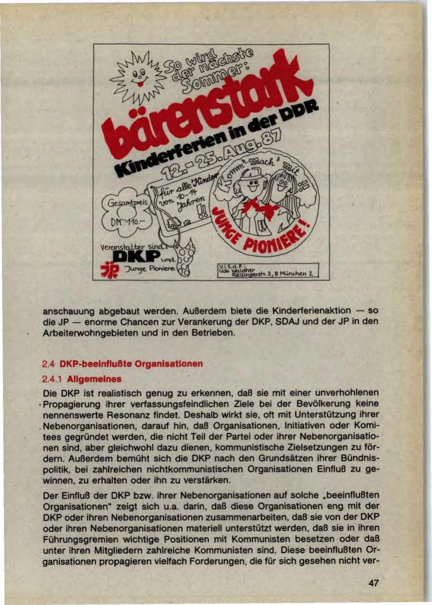 Seite 49 des Verfassungsschutzbericht 1987 Bayern