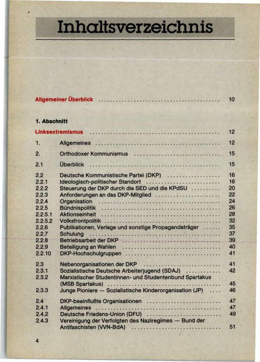 Seite 6 des Verfassungsschutzbericht 1987 Bayern