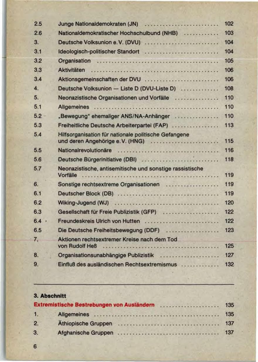 Seite 8 des Verfassungsschutzbericht 1987 Bayern