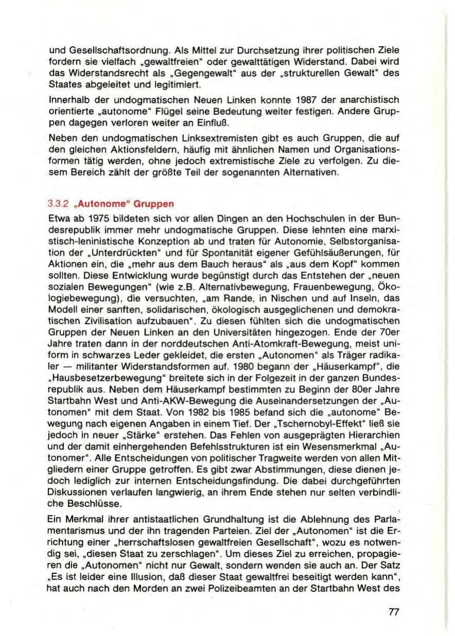 Seite 79 des Verfassungsschutzbericht 1987 Bayern