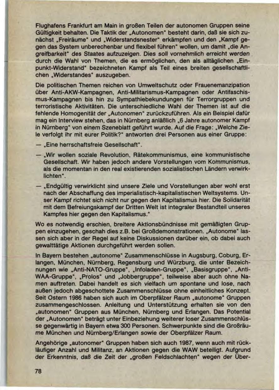 Seite 80 des Verfassungsschutzbericht 1987 Bayern
