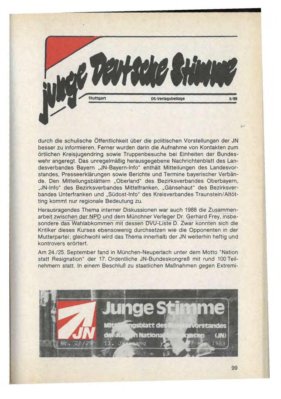 Seite 101 des Verfassungsschutzbericht 1988 Bayern