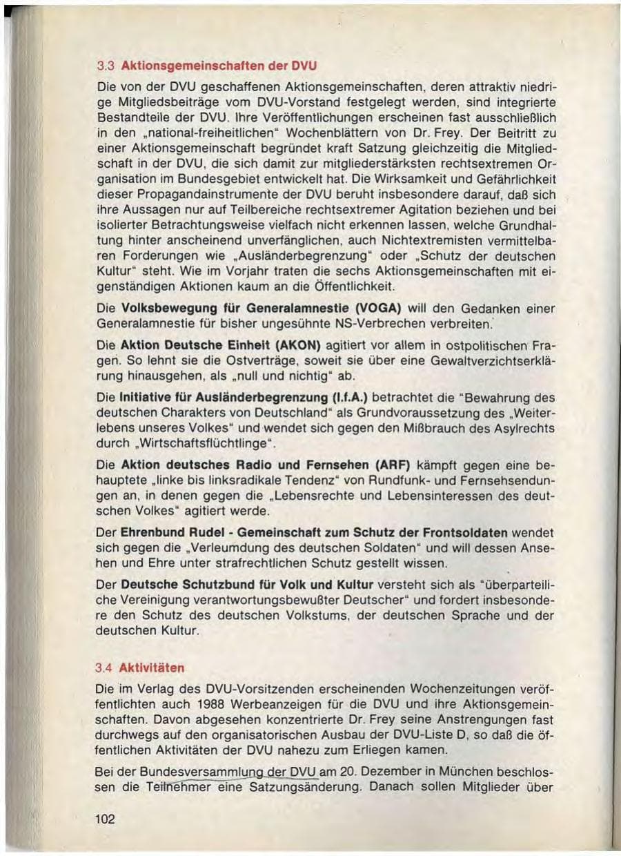 Seite 104 des Verfassungsschutzbericht 1988 Bayern