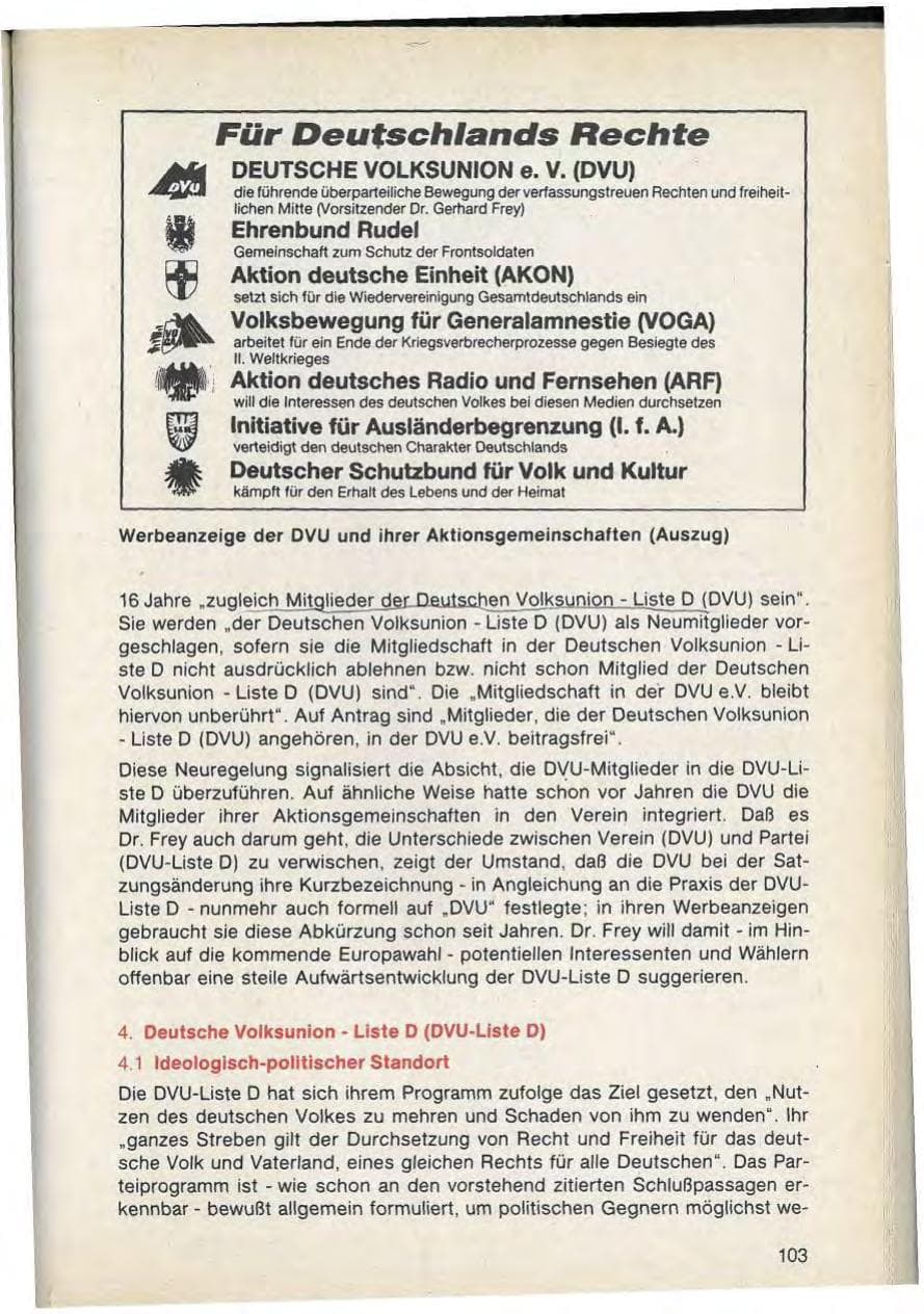 Seite 105 des Verfassungsschutzbericht 1988 Bayern
