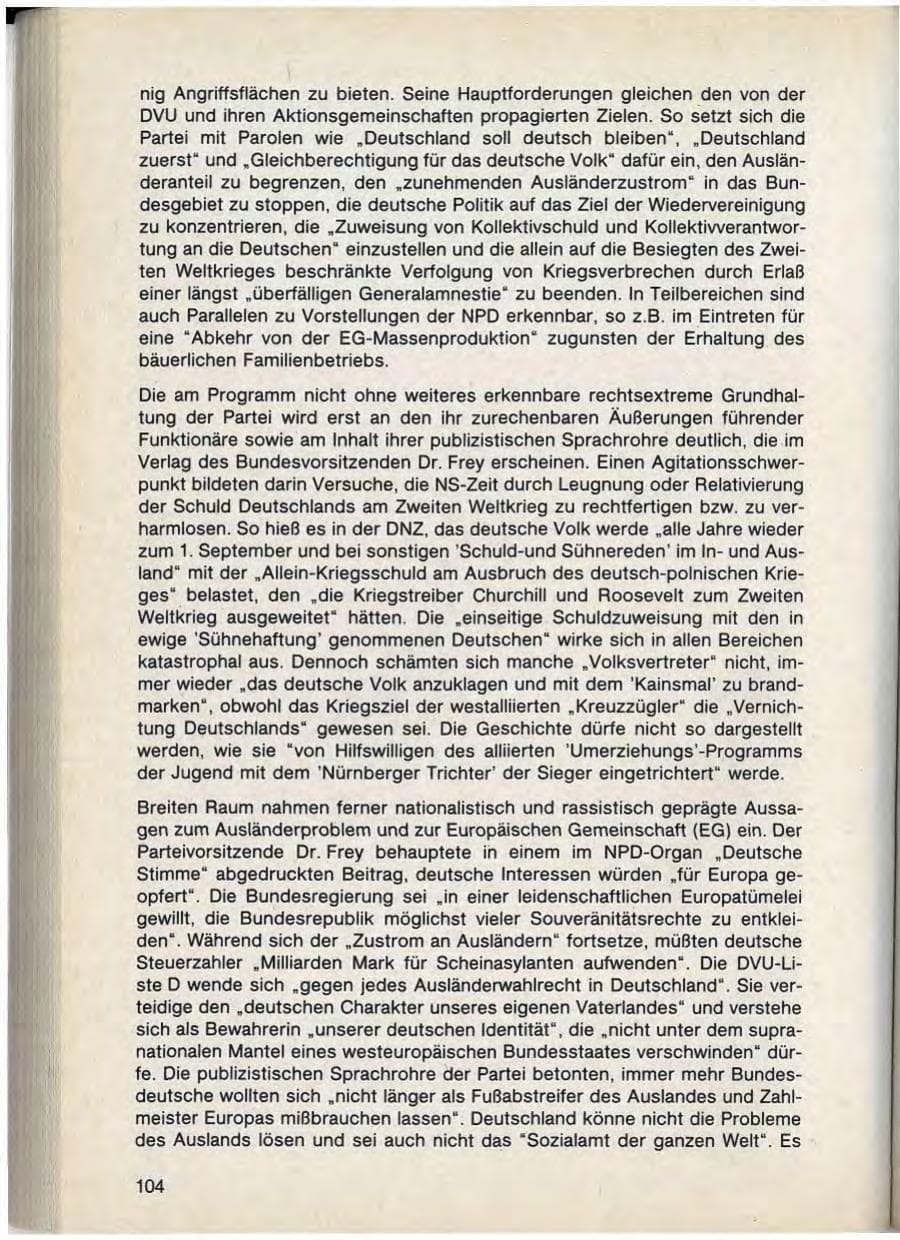 Seite 106 des Verfassungsschutzbericht 1988 Bayern