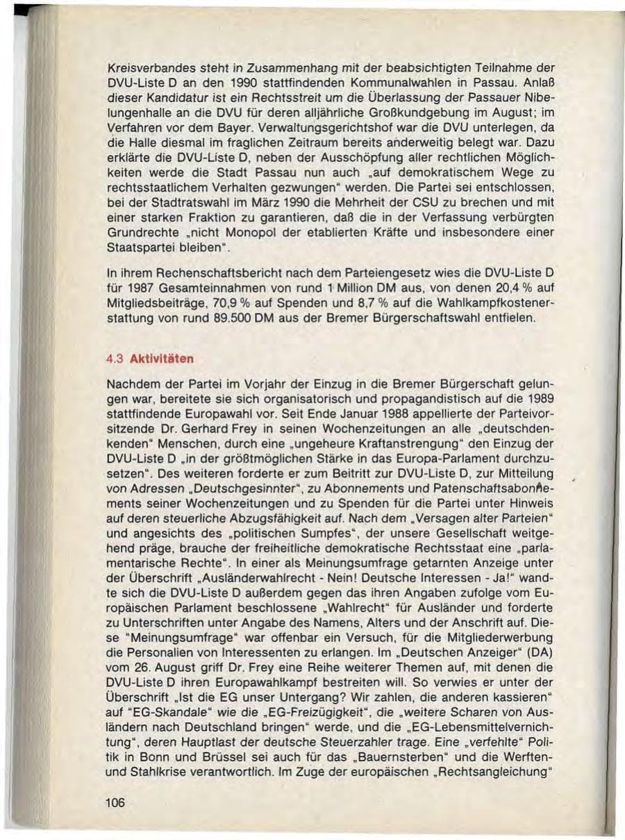Seite 108 des Verfassungsschutzbericht 1988 Bayern