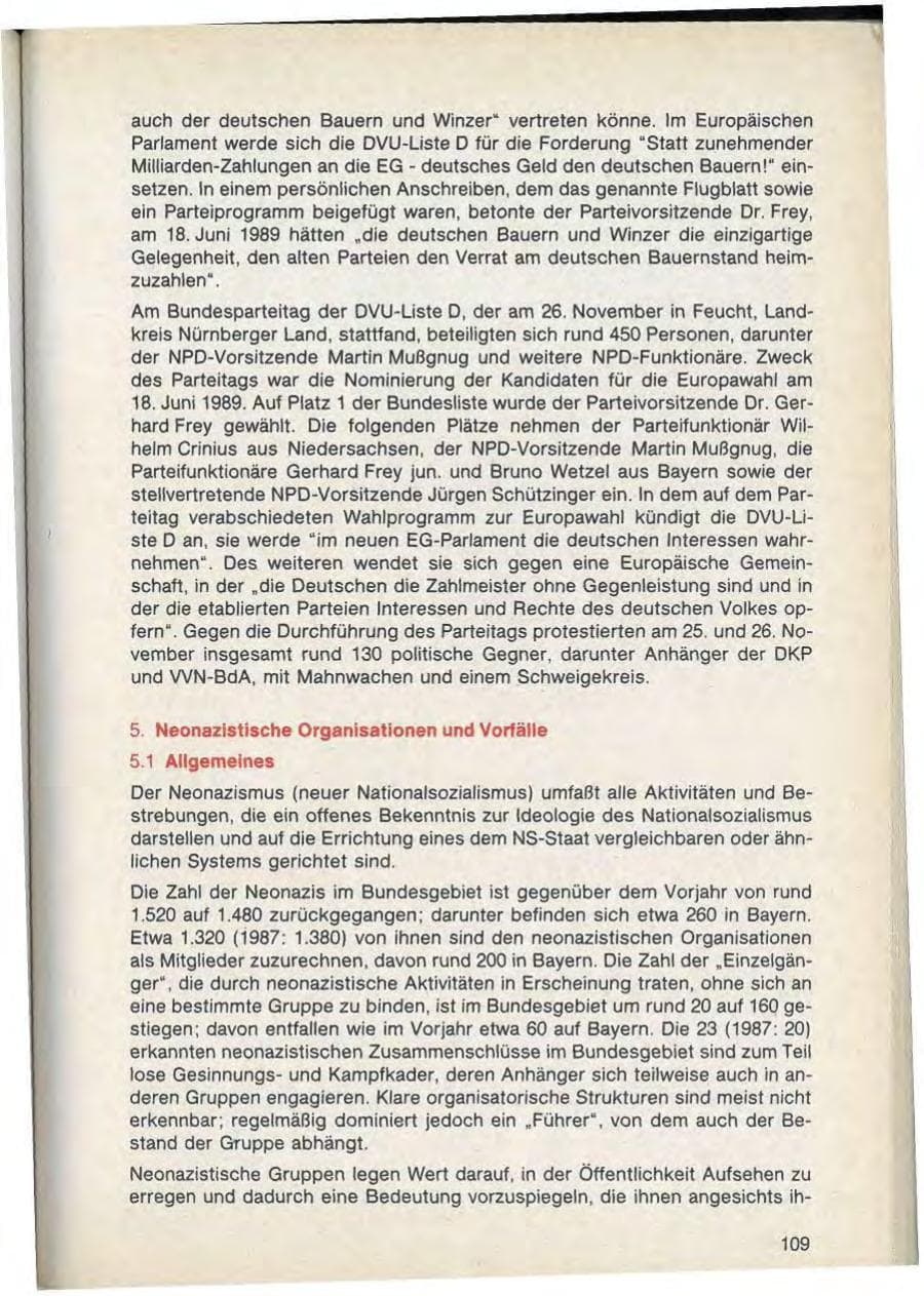 Seite 111 des Verfassungsschutzbericht 1988 Bayern