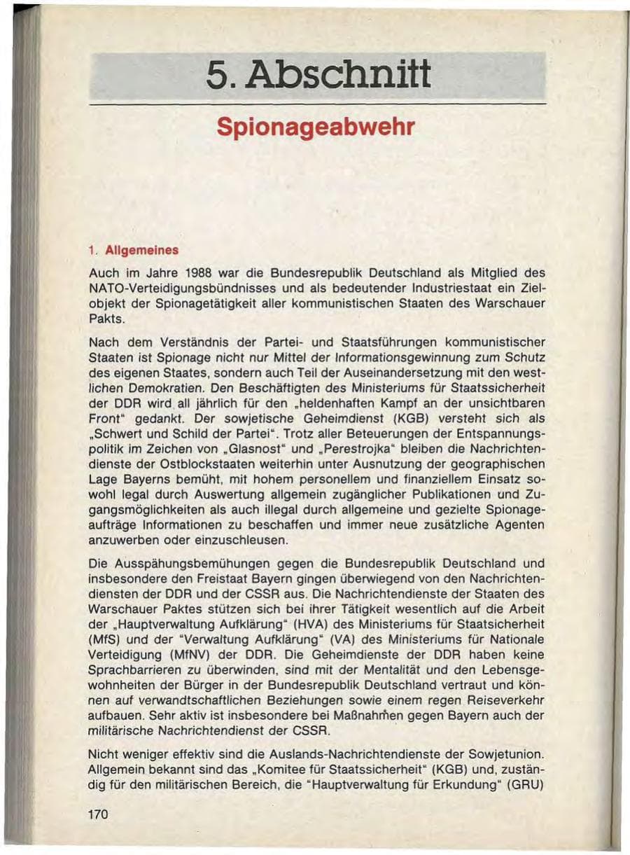Seite 174 des Verfassungsschutzbericht 1988 Bayern