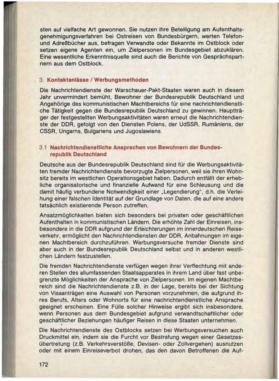 Seite 176 des Verfassungsschutzbericht 1988 Bayern