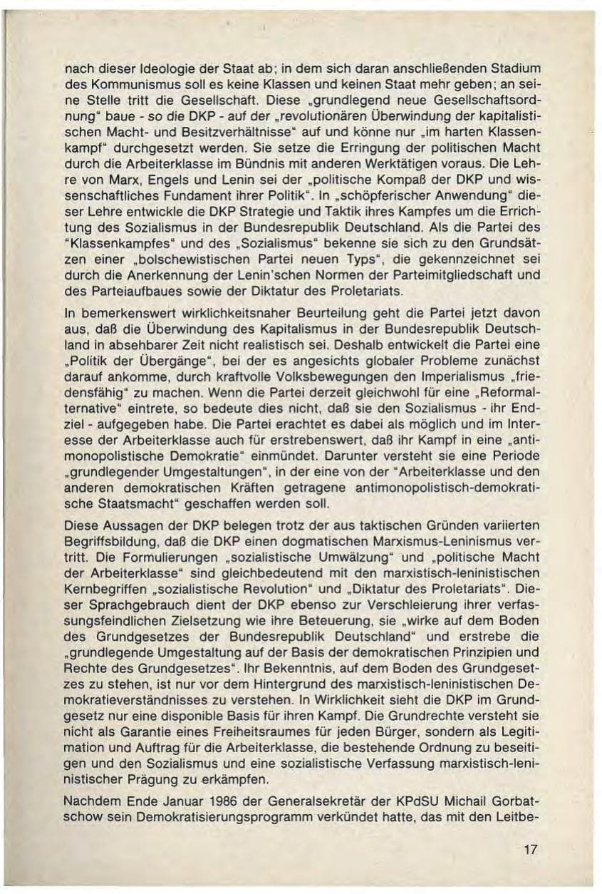Seite 19 des Verfassungsschutzbericht 1988 Bayern