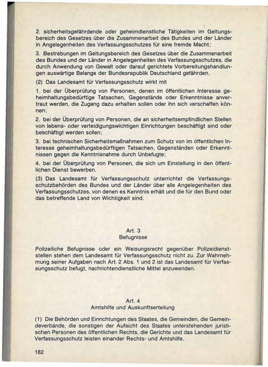 Seite 186 des Verfassungsschutzbericht 1988 Bayern