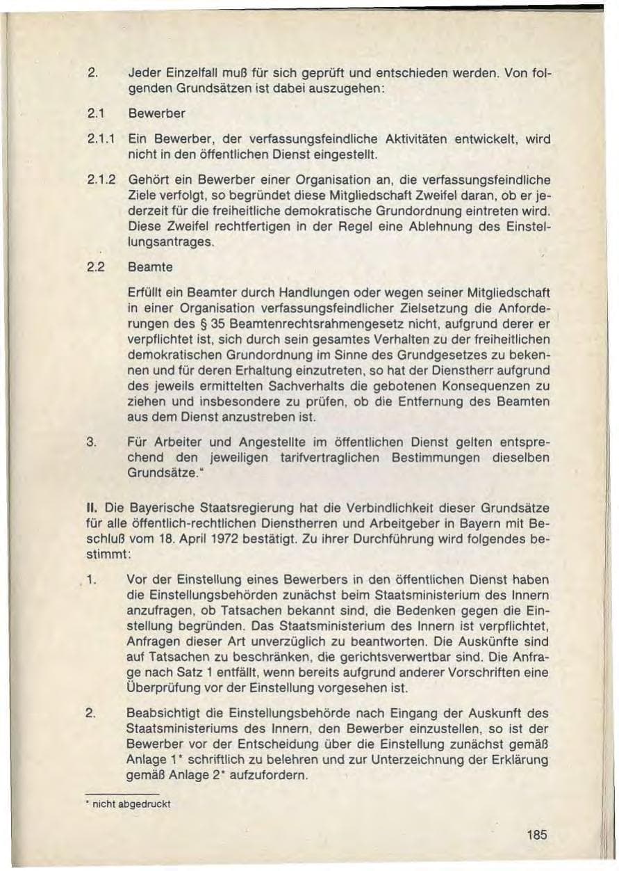 Seite 189 des Verfassungsschutzbericht 1988 Bayern