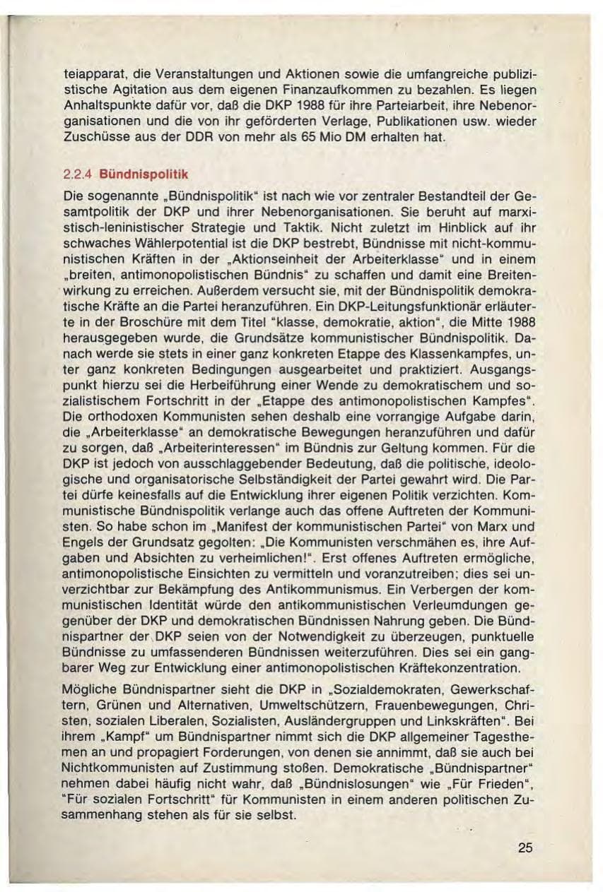 Seite 27 des Verfassungsschutzbericht 1988 Bayern