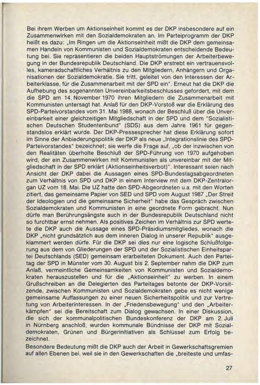 Seite 29 des Verfassungsschutzbericht 1988 Bayern