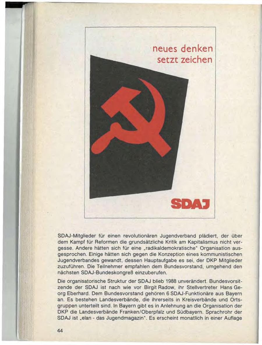 Seite 46 des Verfassungsschutzbericht 1988 Bayern