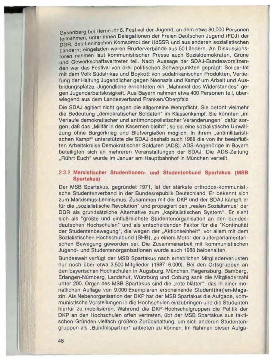 Seite 50 des Verfassungsschutzbericht 1988 Bayern