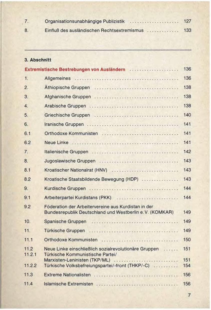 Seite 9 des Verfassungsschutzbericht 1988 Bayern