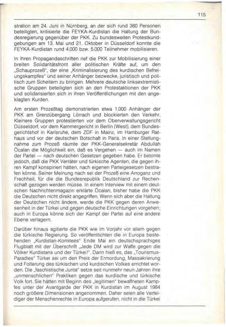 Seite 117 des Verfassungsschutzbericht 1989 Bayern