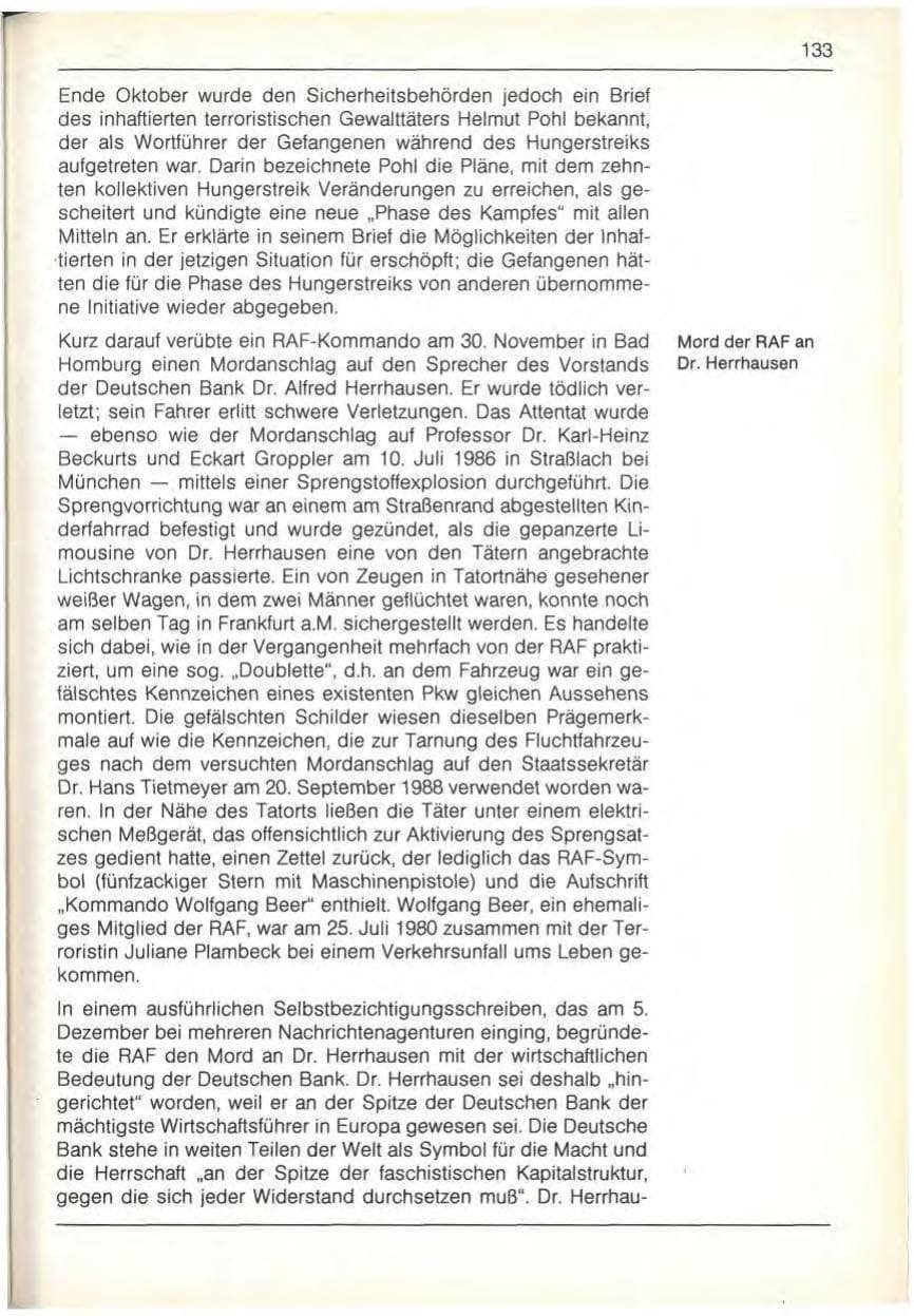 Seite 135 des Verfassungsschutzbericht 1989 Bayern