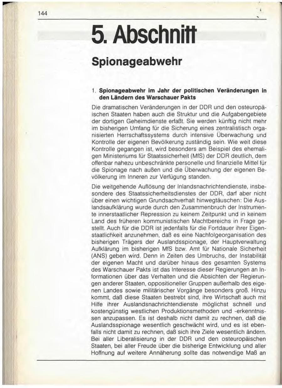 Seite 146 des Verfassungsschutzbericht 1989 Bayern