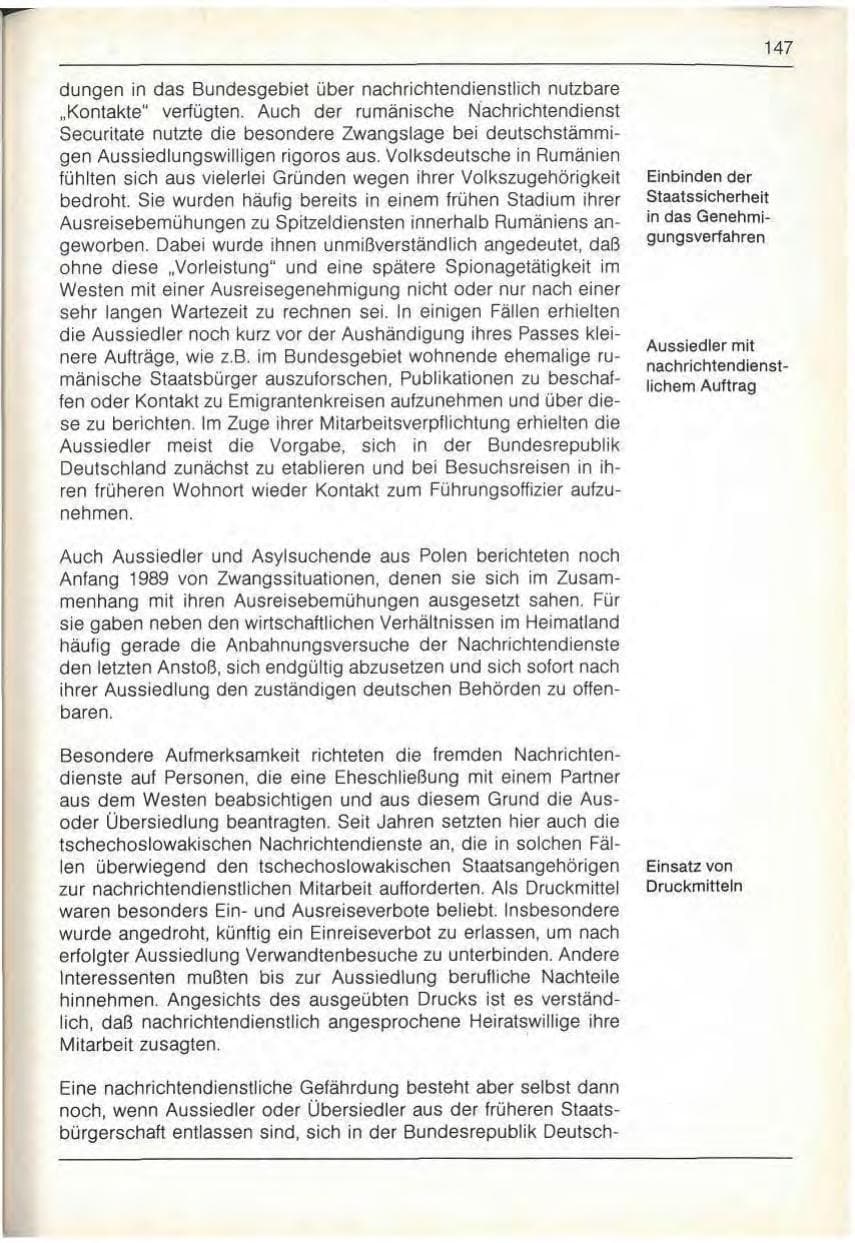 Seite 149 des Verfassungsschutzbericht 1989 Bayern