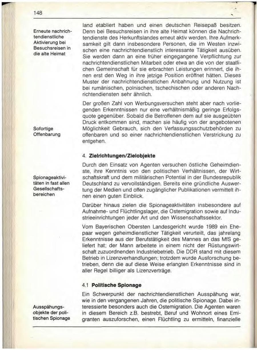 Seite 150 des Verfassungsschutzbericht 1989 Bayern