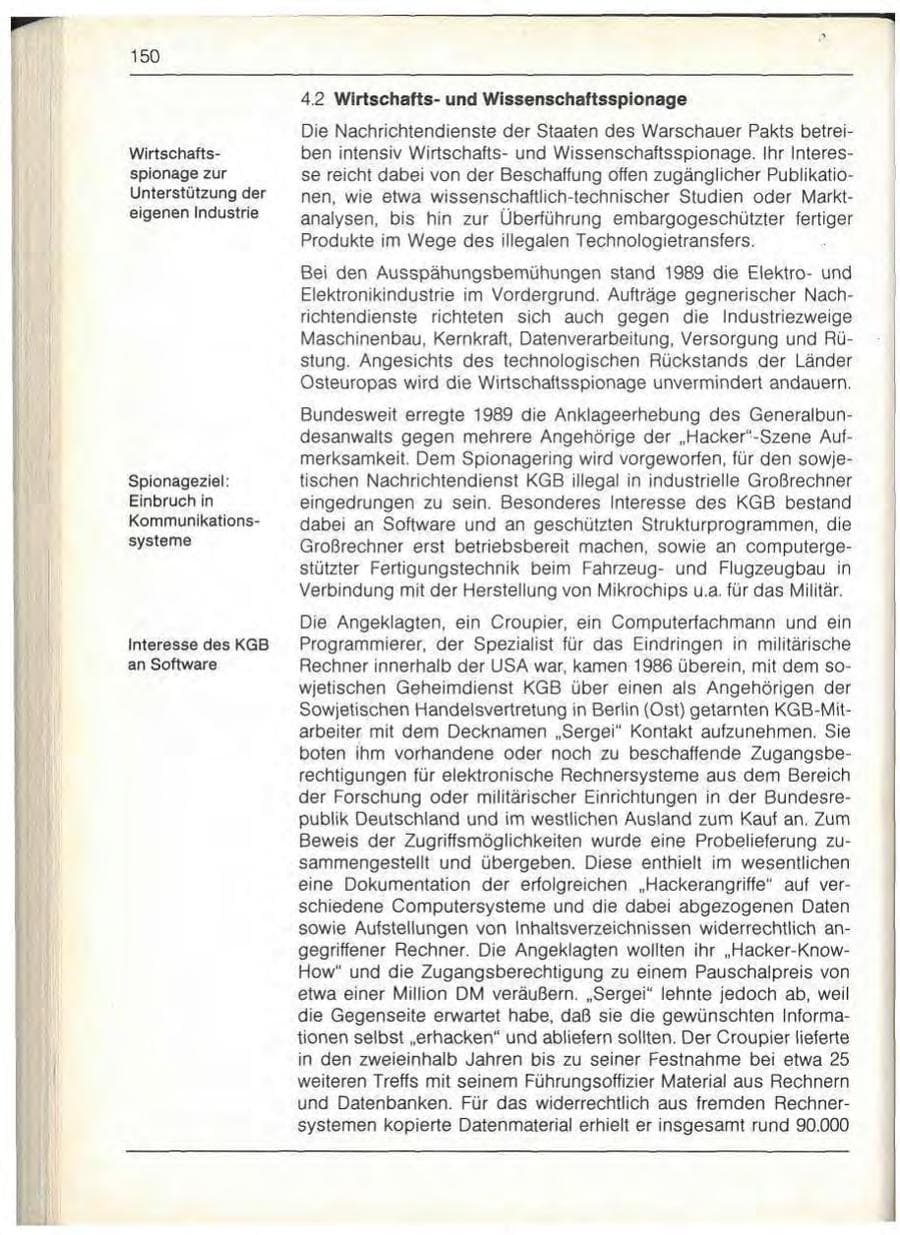 Seite 152 des Verfassungsschutzbericht 1989 Bayern