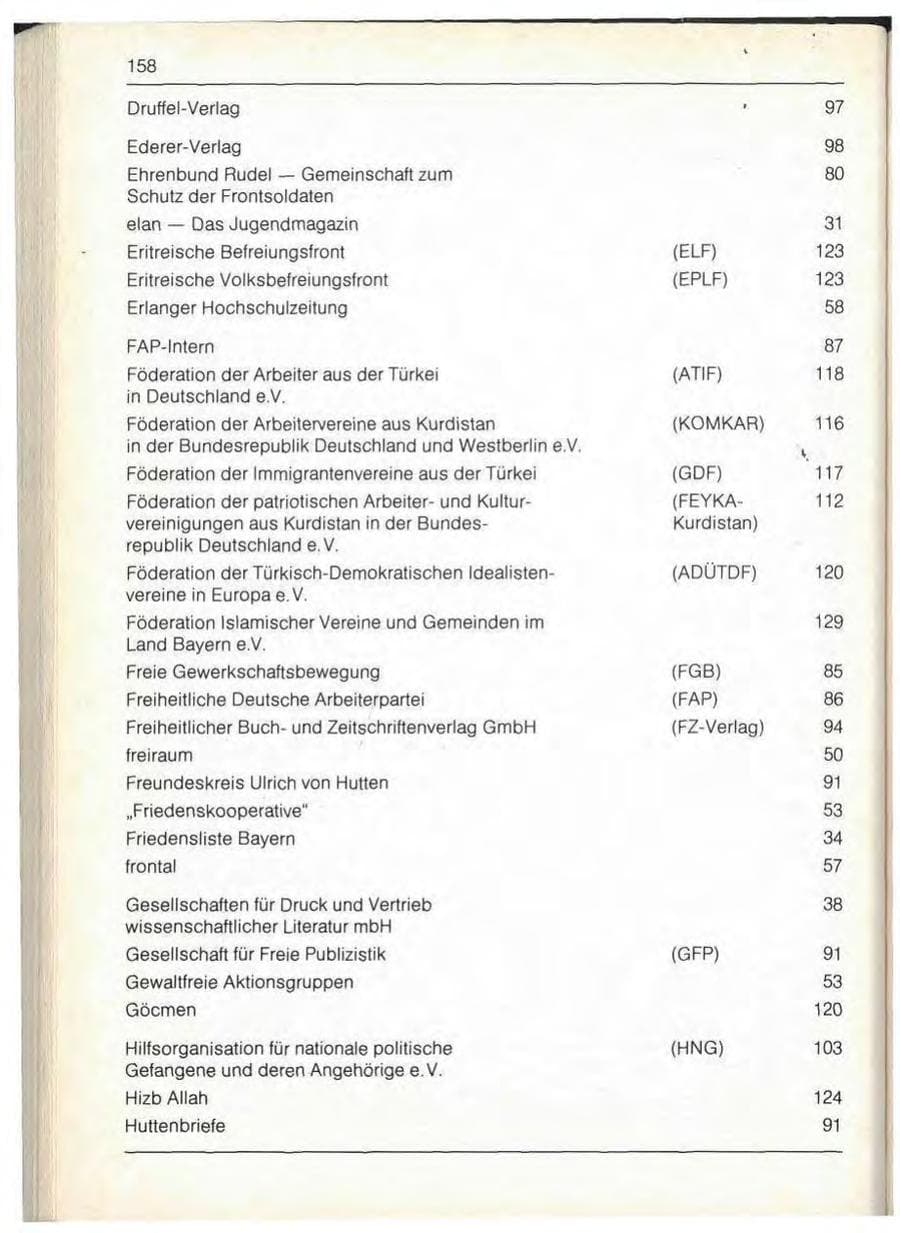 Seite 160 des Verfassungsschutzbericht 1989 Bayern