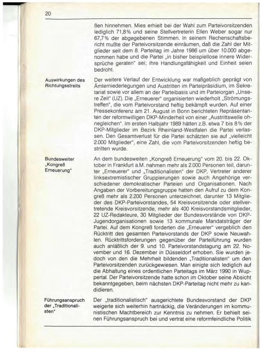 Seite 22 des Verfassungsschutzbericht 1989 Bayern