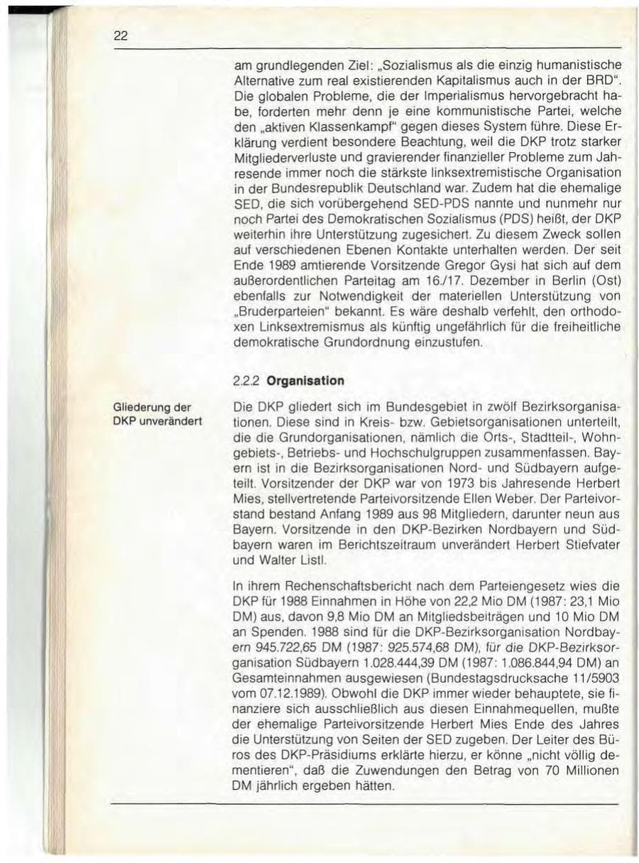Seite 24 des Verfassungsschutzbericht 1989 Bayern
