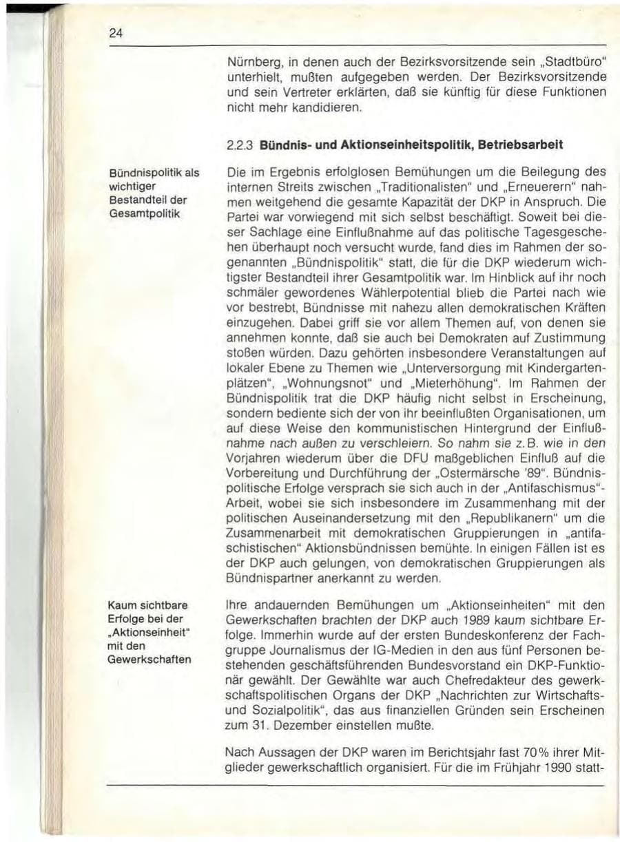 Seite 26 des Verfassungsschutzbericht 1989 Bayern