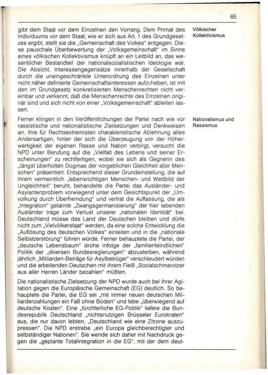 Seite 67 des Verfassungsschutzbericht 1989 Bayern