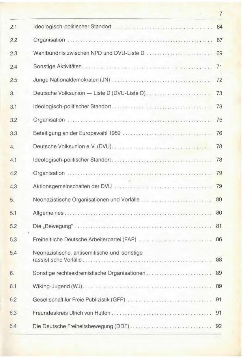 Seite 9 des Verfassungsschutzbericht 1989 Bayern