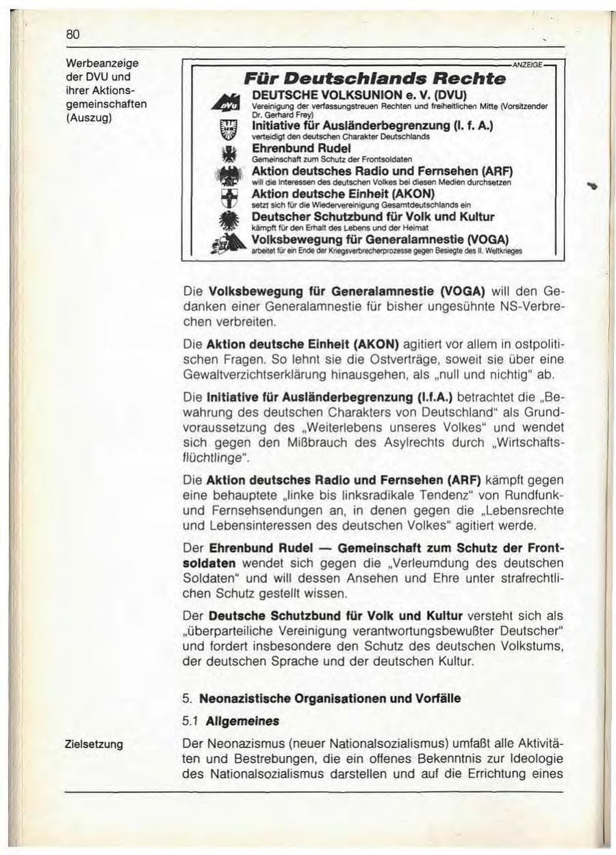 Seite 82 des Verfassungsschutzbericht 1989 Bayern