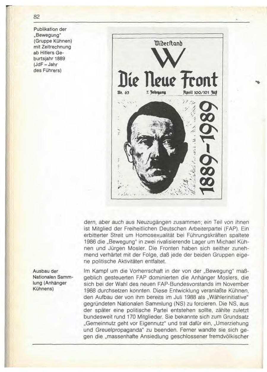 Seite 84 des Verfassungsschutzbericht 1989 Bayern