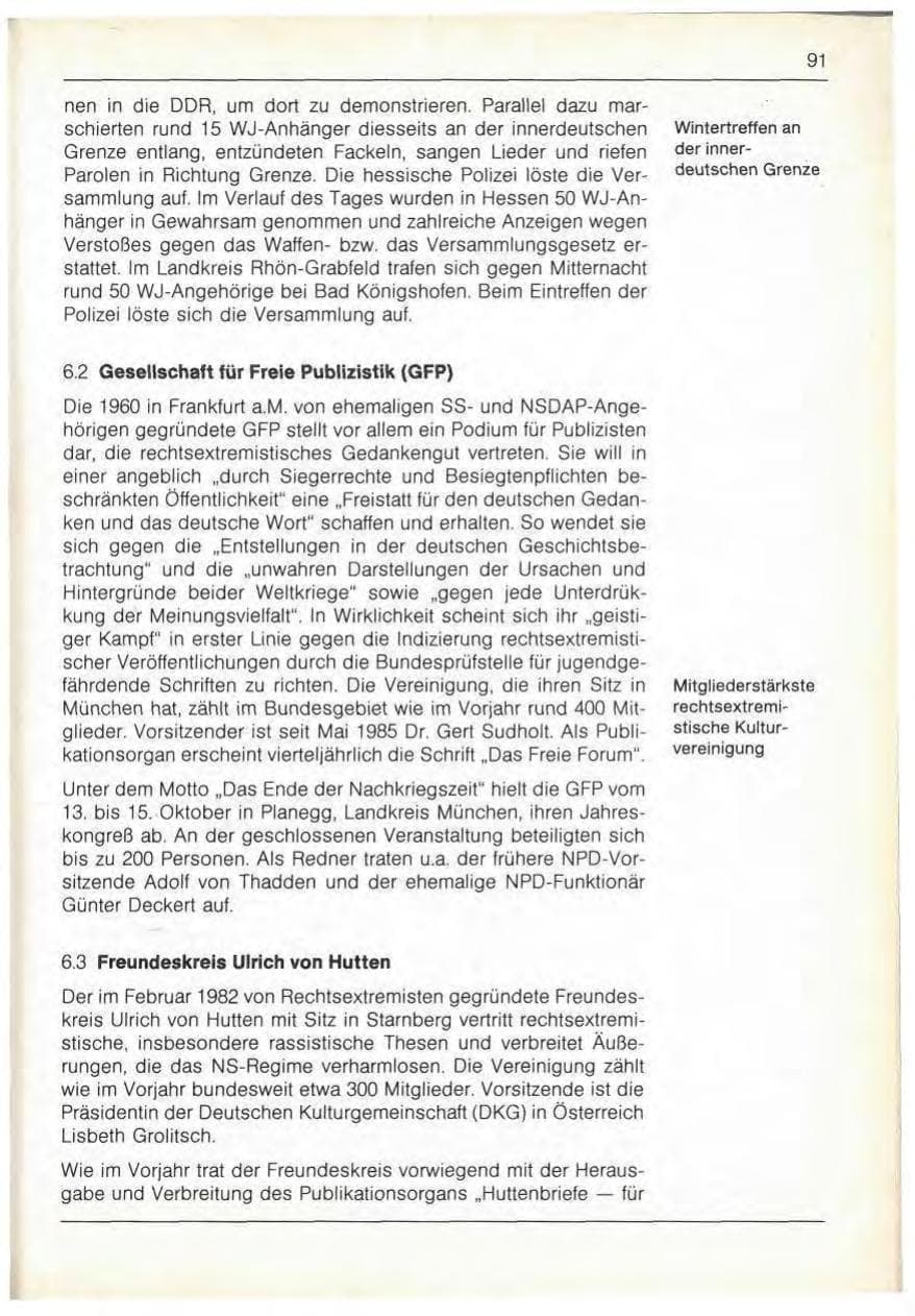Seite 93 des Verfassungsschutzbericht 1989 Bayern