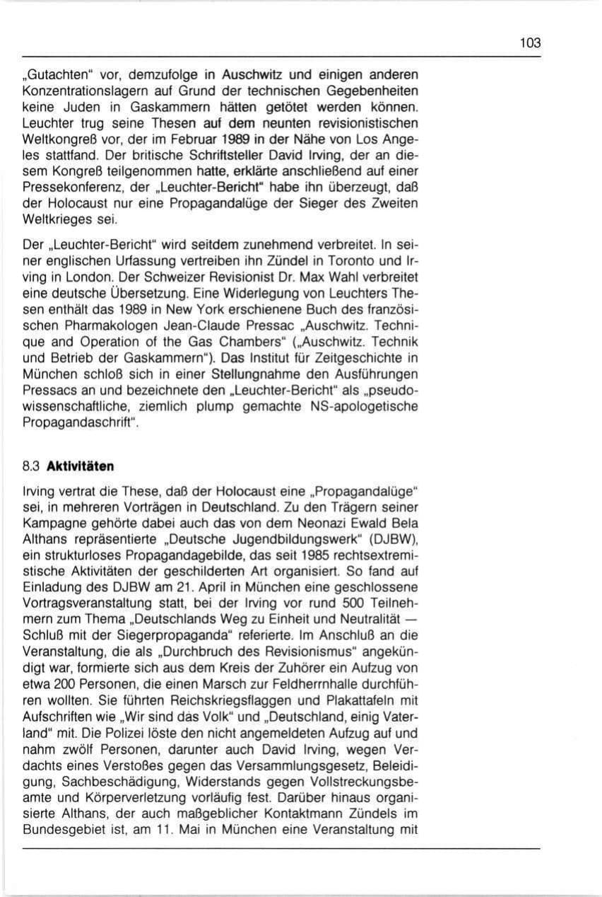 Seite 103 des Verfassungsschutzbericht 1990 Bayern