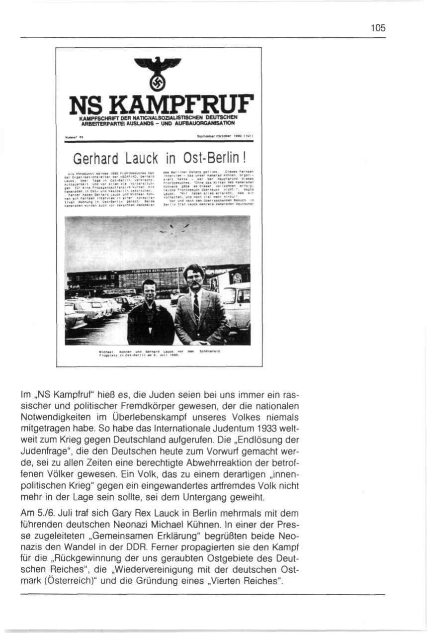 Seite 105 des Verfassungsschutzbericht 1990 Bayern