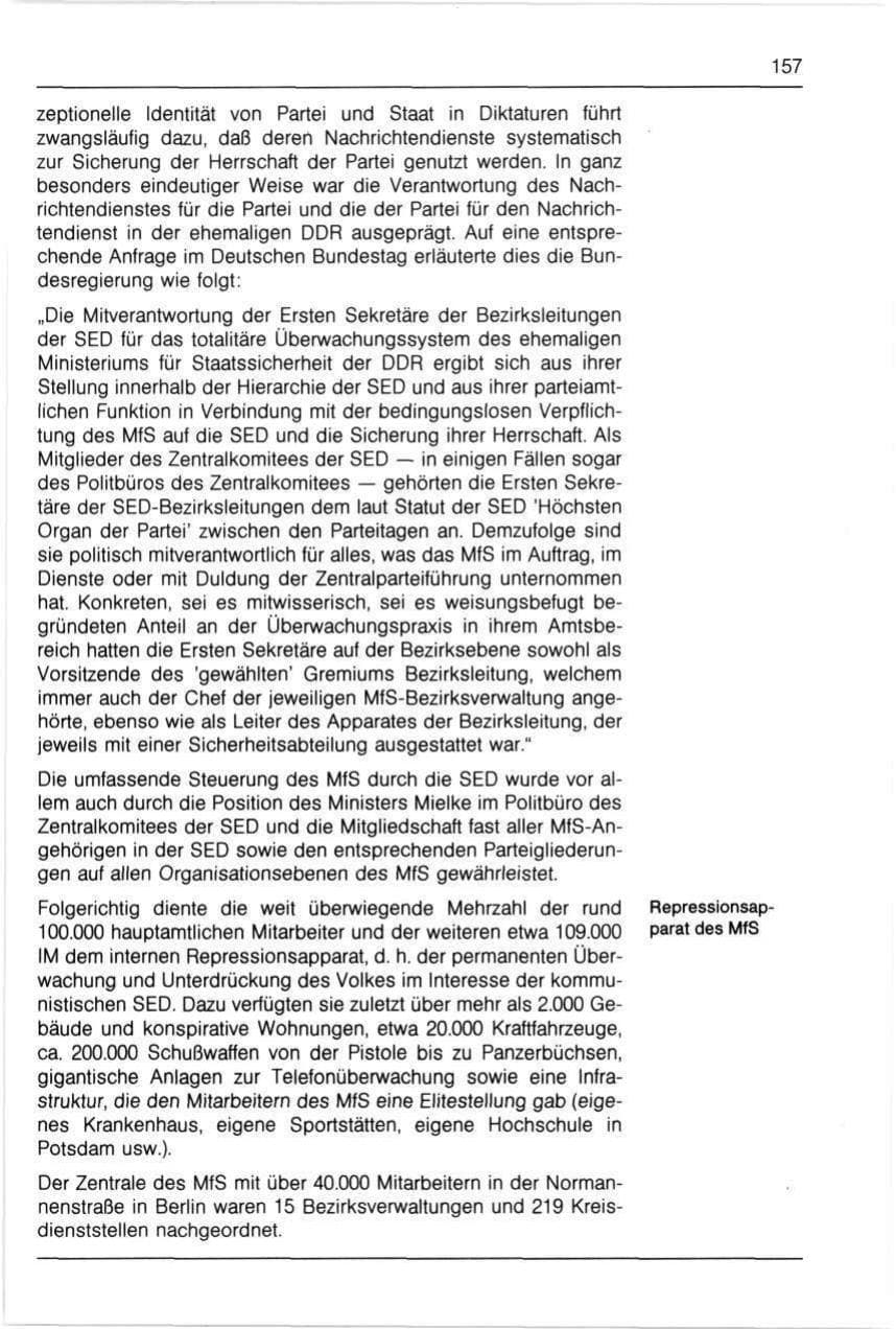 Seite 157 des Verfassungsschutzbericht 1990 Bayern