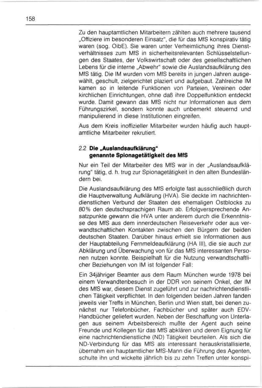 Seite 158 des Verfassungsschutzbericht 1990 Bayern
